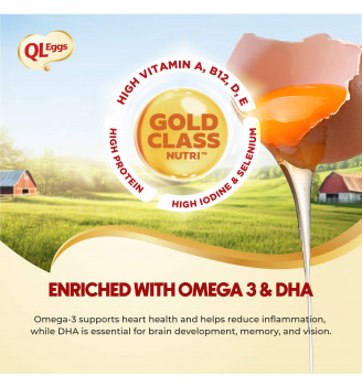 QL Eggs Day 1 Omega 3 & DHA Large – Fresh Eggs (20, 30, 40 pcs)