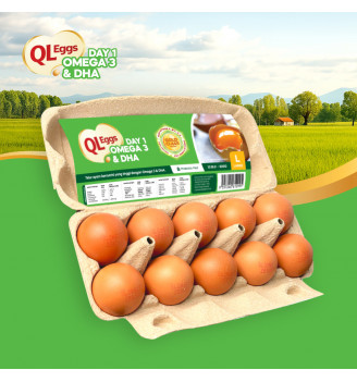 QL Eggs Day 1 Omega 3 & DHA – Fresh Eggs (20, 30, 40 pcs)