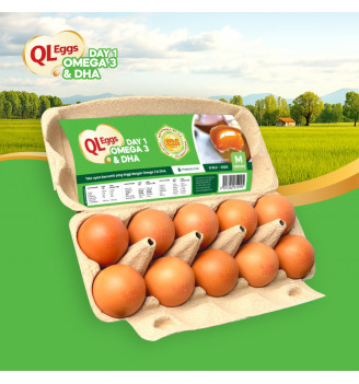 QL Eggs Day 1 Omega 3 & DHA Medium– Fresh Eggs (20, 30, 40 pcs)
