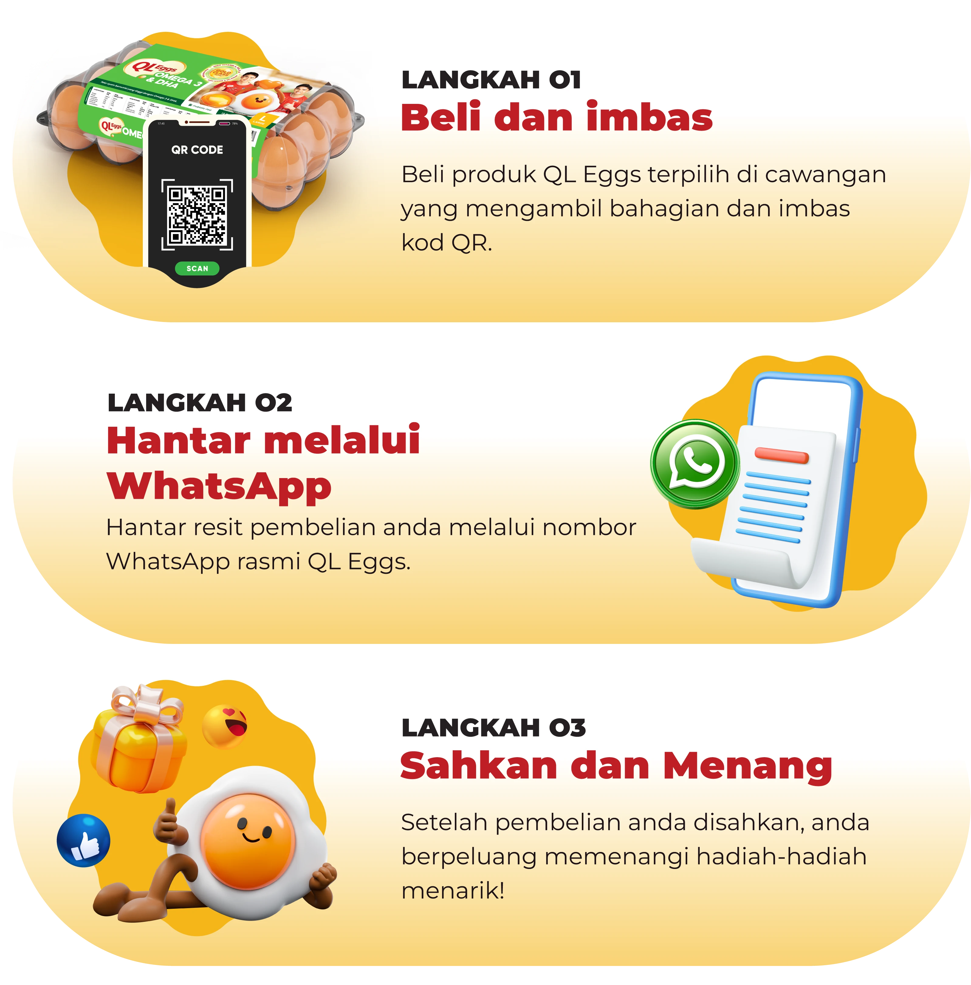 Cara penyertaan Breakathon dalam tiga langkah